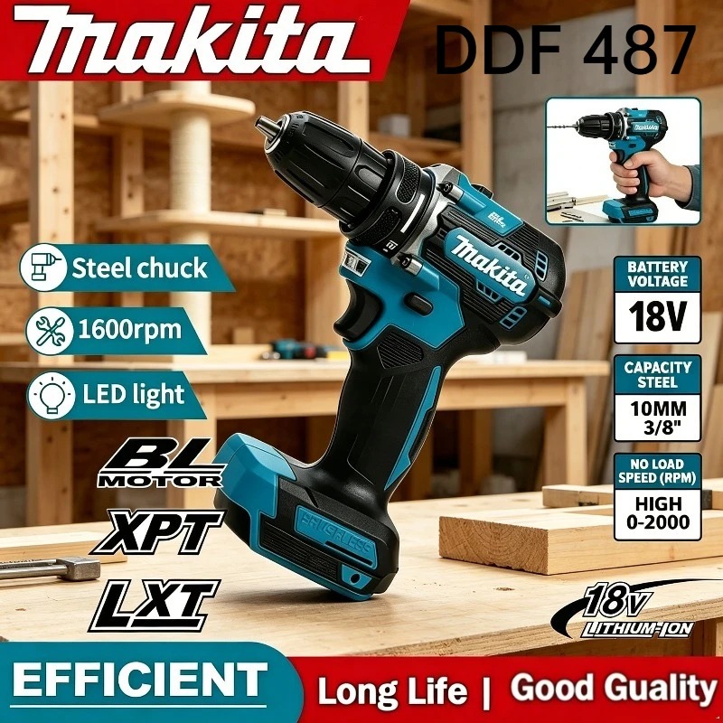Makita Drill Ddf484 - Makita DDF487 Taladro Atornillador Inalámbrico de