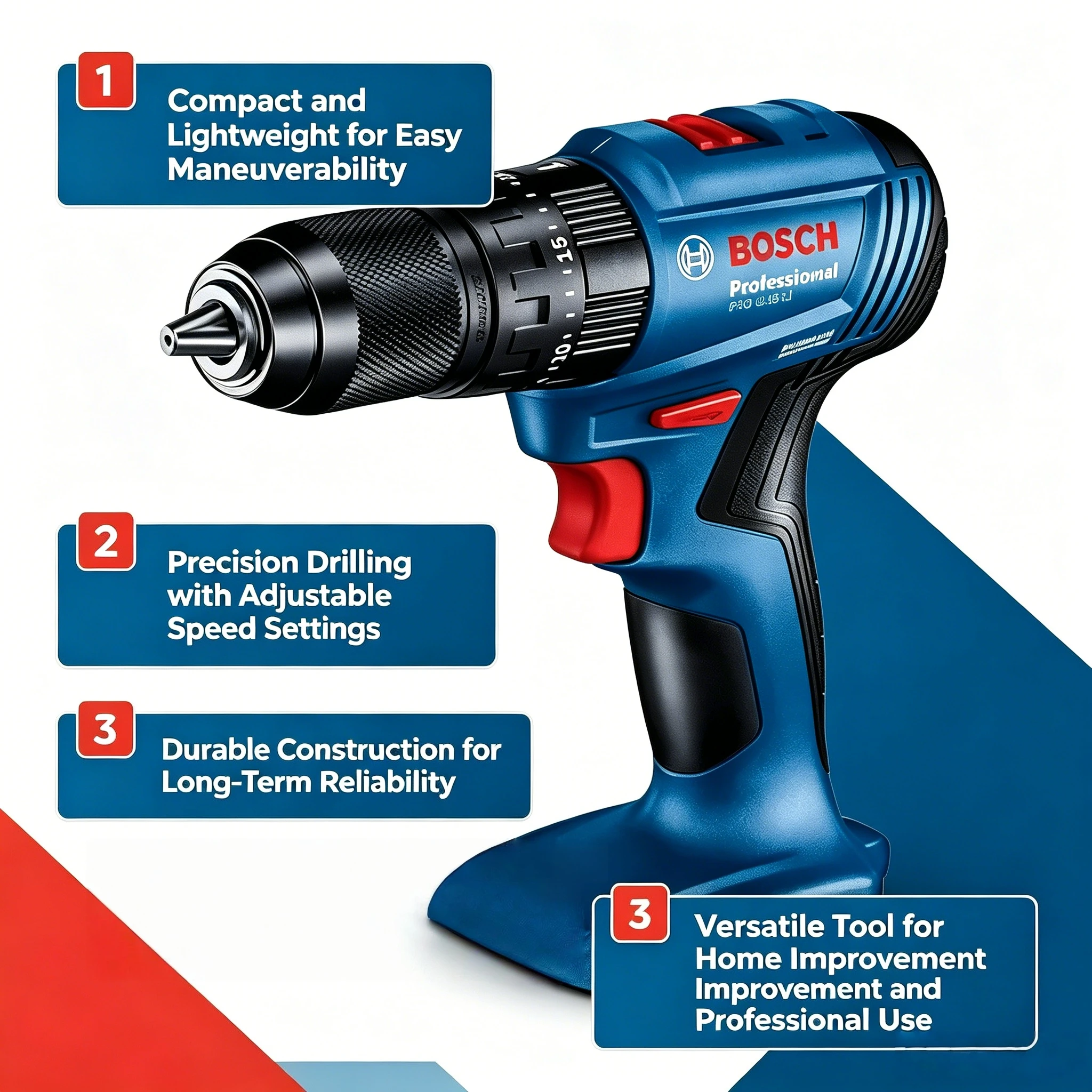 Bosch Drill Gsb 18V - Taladro de impacto sin escobillas BOSCH