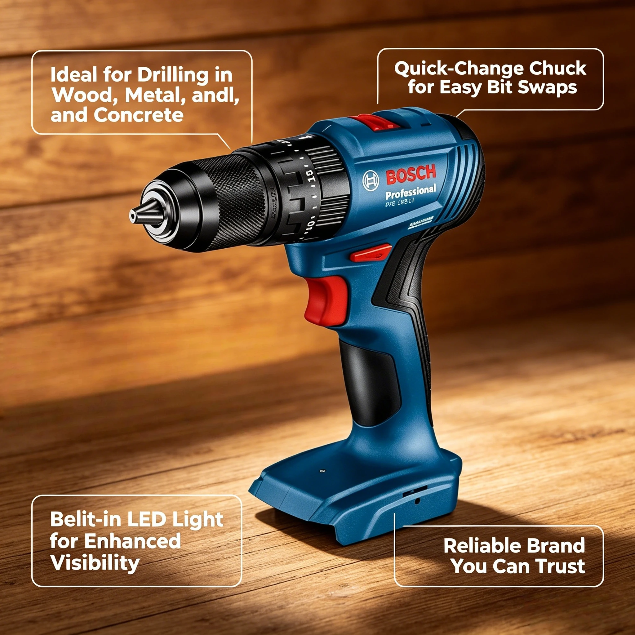 Taladro de impacto inalámbrico - Bosch Drill Gsb 18V reseña y precio